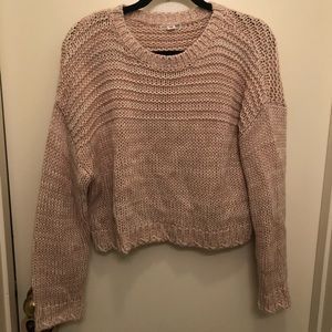 Nordstrom pink sweater crop